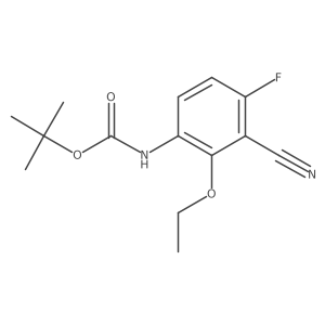 tert-butyl N-(3-cyano-2-ethoxy-4-fluorophenyl)carbamate Structure