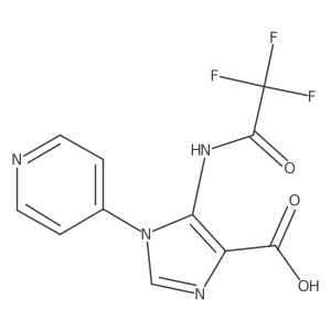 1-(pyridin-4-yl)-5-(2,2,2-trifluoroacetamido)-1H-imidazole-4-carboxylic acid结构式