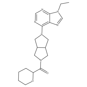 9-ethyl-6-[5-(oxane-2-carbonyl)-octahydropyrrolo[3,4-c]pyrrol-2-yl]-9H-purine结构式