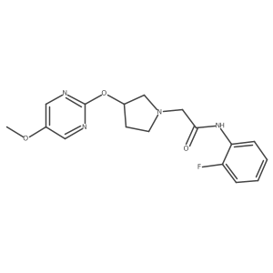 N-(2-fluorophenyl)-2-{3-[(5-methoxypyrimidin-2-yl)oxy]pyrrolidin-1-yl}acetamide Structure