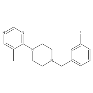 4-{4-[(3-Fluorophenyl)methyl]piperazin-1-yl}-5-methylpyrimidine Structure