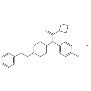 N-(4-chlorophenyl)-N-(1-phenethylpiperidin-4-yl)cyclobutanecarboxamide,monohydrochloride Structure
