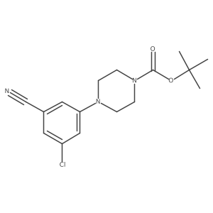 tert-Butyl 4-(3-chloro-5-cyanophenyl)piperazine-1-carboxylate Structure