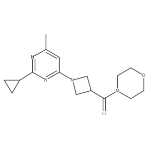 4-[1-(2-Cyclopropyl-6-methylpyrimidin-4-yl)azetidine-3-carbonyl]morpholine Structure