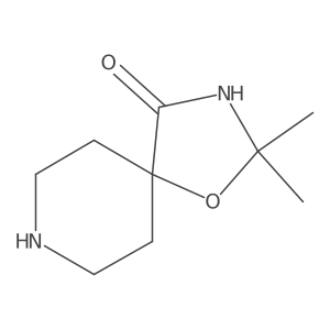2,2-Dimethyl-1-oxa-3,8-diazaspiro[4.5]decan-4-one Structure