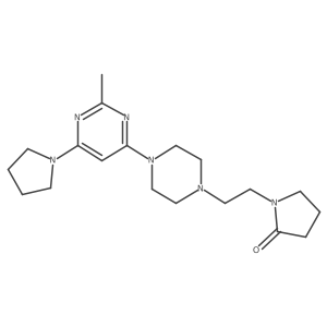 1-(2-{4-[2-Methyl-6-(pyrrolidin-1-yl)pyrimidin-4-yl]piperazin-1-yl}ethyl)pyrrolidin-2-one Structure