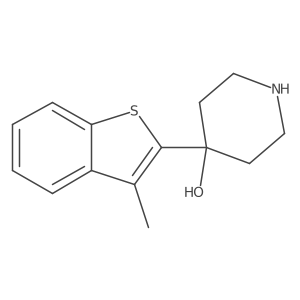 4-Hydroxy-4-(3-methylbenzo[b]thiophen-2-yl)piperidine结构式