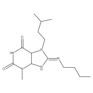 8-butylimino-3-methyl-7-(3-methylbutyl)-5,9-dihydro-4H-purine-2,6-dione Structure