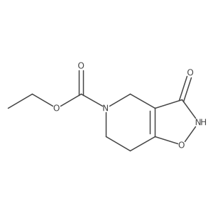 3-oxo-2,3,6,7-tetrahydro-4H-isoxazolo[4,5-c]pyridine-5-carboxylic acid ethyl ester结构式
