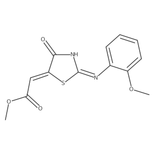 methyl (2Z)-[2-[(2-methoxyphenyl)amino]-4-oxo-1,3-thiazol-5(4H)-ylidene]acetate Structure