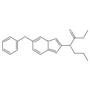 (6-Phenylsulfanyl-imidazo[1,2-a]pyridin-2-yl)-propyl-carbamic acid methyl ester结构式