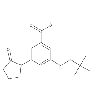 Methyl 3-(neopentylamino)-5-(2-oxopyrrolidin-1-yl)benzoate Structure