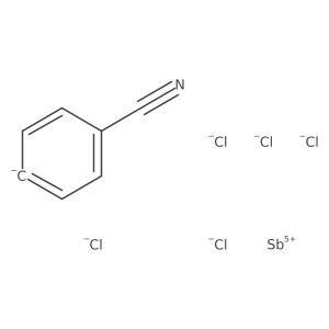 (OC-6-21)-Pentachloro(4-cyanophenyl)antimonate(1-) Structure