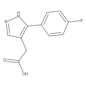 3-(4-Fluorophenyl)-1H-pyrazole-4-acetic acid结构式
