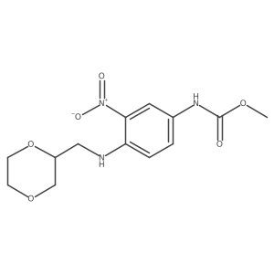 Methyl {4-[(1,4-dioxan-2-ylmethyl)amino]-3-nitrophenyl}carbamate Structure