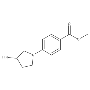 Methyl 4-(3-aminopyrrolidin-1-yl)benzoate结构式