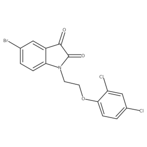 5-Bromo-1-(2-(2,4-dichlorophenoxy)ethyl)indoline-2,3-dione结构式