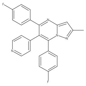 Pyrazolo[1,5-a]pyrimidine,5,7-bis(4-fluorophenyl)-2-methyl-6-(4-pyridinyl)-结构式