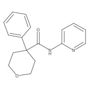 4-phenyl-N-(pyridin-2-yl)tetrahydro-2H-pyran-4-carboxamide结构式