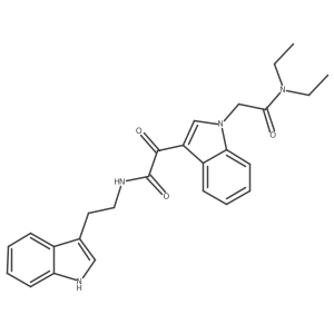 N-(2-(1H-indol-3-yl)ethyl)-2-(1-(2-(diethylamino)-2-oxoethyl)-1H-indol-3-yl)-2-oxoacetamide结构式