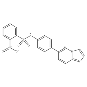 N-(4-([1,2,4]triazolo[4,3-b]pyridazin-6-yl)phenyl)-2-nitrobenzenesulfonamide结构式