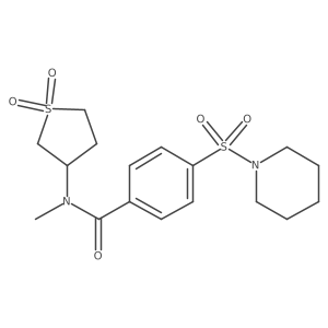 N-(1,1-dioxidotetrahydrothiophen-3-yl)-N-methyl-4-(piperidin-1-ylsulfonyl)benzamide Structure