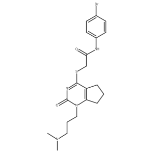 N-(4-bromophenyl)-2-((1-(3-(dimethylamino)propyl)-2-oxo-2,5,6,7-tetrahydro-1H-cyclopenta[d]pyrimidin-4-yl)thio)acetamide Structure