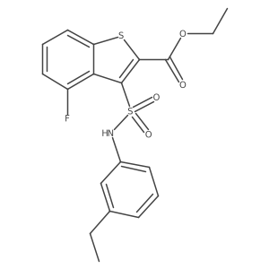 Ethyl 3-[(3-ethylphenyl)sulfamoyl]-4-fluoro-1-benzothiophene-2-carboxylate结构式