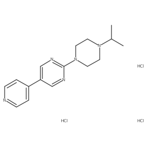 2-(4-Isopropylpiperazin-1-yl)-5-(pyridin-4-yl)-pyrimidine trihydrochloride Structure