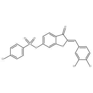 (2Z)-2-(3,4-dichlorobenzylidene)-3-oxo-2,3-dihydro-1-benzofuran-6-yl 4-chlorobenzenesulfonate Structure