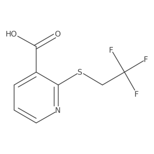 2-[(2,2,2-Trifluoroethyl)sulfanyl]pyridine-3-carboxylic acid Structure