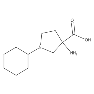 3-Amino-1-cyclohexyl-3-pyrrolidinecarboxylic acid Structure