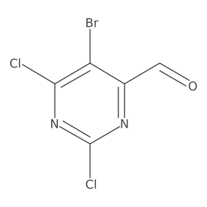 5-Bromo-2,6-dichloropyrimidine-4-carbaldehyde Structure