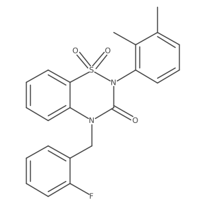 2-(2,3-dimethylphenyl)-4-(2-fluorobenzyl)-2H-1,2,4-benzothiadiazin-3(4H)-one 1,1-dioxide Structure
