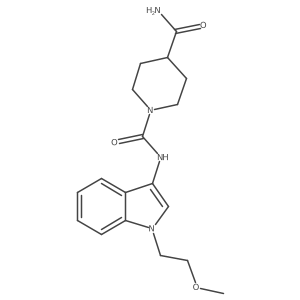 N1-(1-(2-methoxyethyl)-1H-indol-3-yl)piperidine-1,4-dicarboxamide Structure
