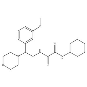 N1-cyclohexyl-N2-(2-(3-methoxyphenyl)-2-morpholinoethyl)oxalamide结构式