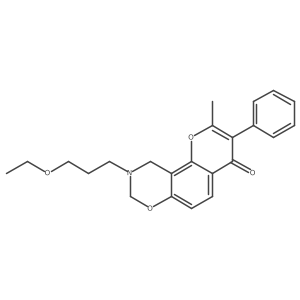 9-(3-ethoxypropyl)-2-methyl-3-phenyl-4H,8H,9H,10H-chromeno[8,7-e][1,3]oxazin-4-one Structure