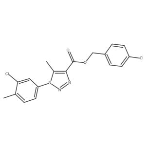 4-chlorobenzyl 1-(3-chloro-4-methylphenyl)-5-methyl-1H-1,2,3-triazole-4-carboxylate结构式