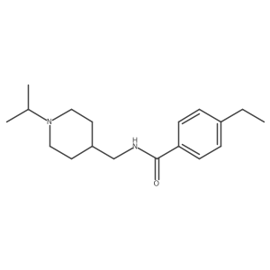 4-ethyl-N-((1-isopropylpiperidin-4-yl)methyl)benzamide结构式
