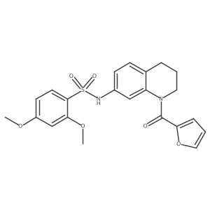 N-(1-(furan-2-carbonyl)-1,2,3,4-tetrahydroquinolin-7-yl)-2,4-dimethoxybenzenesulfonamide结构式