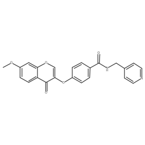 4-((7-methoxy-4-oxo-4H-chromen-3-yl)oxy)-N-(pyridin-4-ylmethyl)benzamide Structure