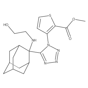 Methyl 3-[5-[2-[(2-hydroxyethyl)amino]tricyclo[3.3.1.13,7]dec-2-yl]-1H-tetrazol-1-yl]-2-thiophenecarboxylate Structure