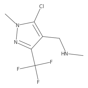 {[5-chloro-1-methyl-3-(trifluoromethyl)-1H-pyrazol-4-yl]methyl}(methyl)amine Structure