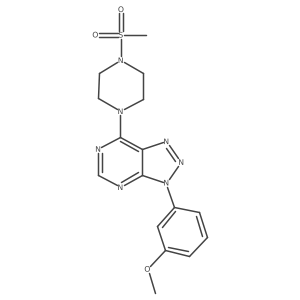 3-(3-methoxyphenyl)-7-(4-(methylsulfonyl)piperazin-1-yl)-3H-[1,2,3]triazolo[4,5-d]pyrimidine Structure
