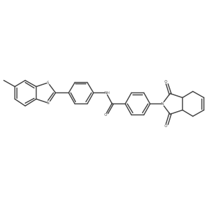 4-(1,3,3a,4,7,7a-Hexahydro-1,3-dioxo-2H-isoindol-2-yl)-N-[4-(6-methyl-2-benzothiazolyl)phenyl]benzamide结构式