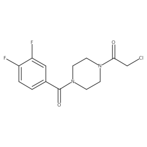 2-Chloro-1-(4-(3,4-difluorobenzoyl)piperazin-1-yl)ethanone结构式