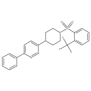 3-Phenyl-6-(4-((2-(trifluoromethyl)phenyl)sulfonyl)piperazin-1-yl)pyridazine Structure