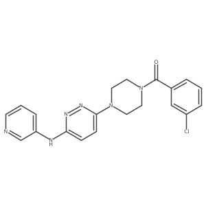 (3-Chlorophenyl)(4-(6-(pyridin-3-ylamino)pyridazin-3-yl)piperazin-1-yl)methanone Structure
