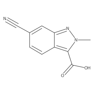 6-Cyano-2-methyl-indazole-3-carboxylic acid结构式