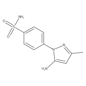 4-(5-Amino-3-methylpyrazol-1-yl)benzenesulfonamide Structure